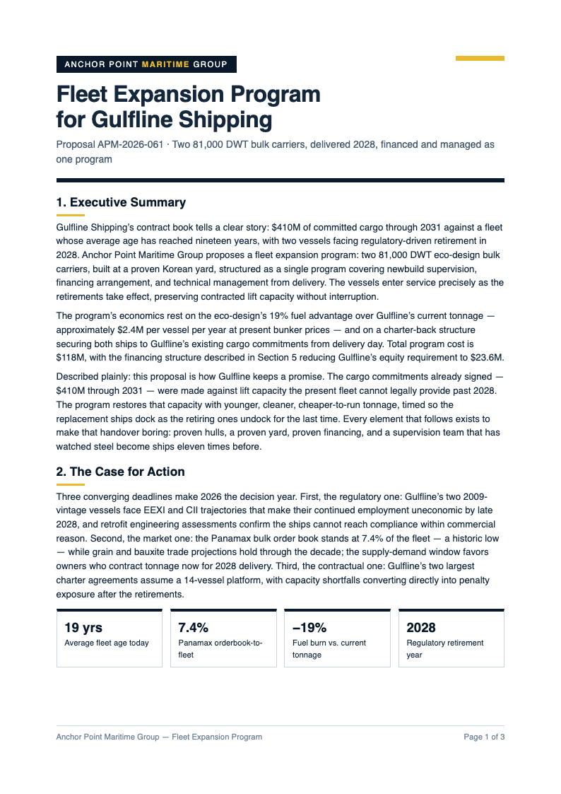 Nautical marine business proposal